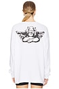 view 3 of 4 Don't Text Them Back Thermal Long Sleeve Top in White
