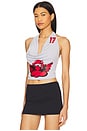 view 3 of 6 Halter Bulls Top Jersey in White