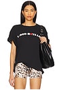 view 2 of 5 1-800 Heart Boyfriend Tee in Black
