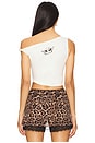 view 3 of 4 The Caitlyn Coded Twisted Tank Top in Off White