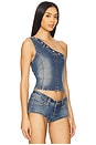 view 2 of 5 Party Half Denim Top in Blue