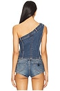 view 4 of 5 Party Half Denim Top in Blue