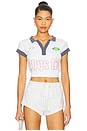 view 1 of 5 Tennis Courts Rugby Cropped Polo in White