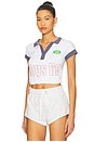 view 3 of 5 Tennis Courts Rugby Cropped Polo in White
