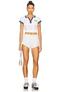 view 5 of 5 Tennis Courts Rugby Cropped Polo in White