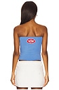 view 3 of 5 I'm The Captain Tube Top in Blue