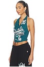 view 3 of 5 A Little Birdie Told Me Halter Top in Green