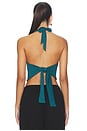 view 4 of 5 A Little Birdie Told Me Halter Top in Green