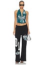 view 5 of 5 A Little Birdie Told Me Halter Top in Green