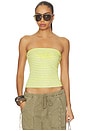 view 1 of 5 TOP BANDEAU STRIPED CANDYQUEEN in Yellow Stripe