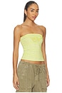 view 2 of 5 TOP BANDEAU STRIPED CANDYQUEEN in Yellow Stripe