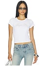 view 1 of 5 Boys Will Be Boys Who Lie Baby Tee in White