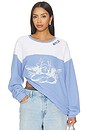 view 1 of 5 Varsity Blues Thermal Long Sleeve Top in Blue
