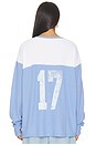 view 4 of 5 Varsity Blues Thermal Long Sleeve Top in Blue