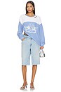 view 5 of 5 Varsity Blues Thermal Long Sleeve Top in Blue
