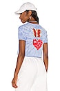 view 3 of 4 Lady Butterfly Tee in Blue