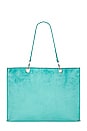 view 2 of 4 Velour Tote Bag in Turquoise
