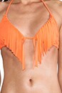 view 4 of 4 Blythe the Babe Fringe Triangle Top in Blood Orange Mimosa