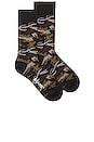 view 1 of 2 Melange Camo Socks in charcoal