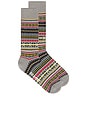 view 1 of 2 Fair Isle Socks in Grey Base