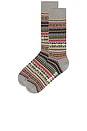 view 2 of 2 Fair Isle Socks in Grey Base