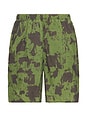 view 1 of 4 Mil Athletic Shorts Nylon Camo Print in Olive