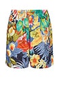 view 1 of 4 Gym Shorts Tropical Pattern Print in Navy
