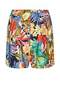 view 2 of 4 Gym Shorts Tropical Pattern Print in Navy