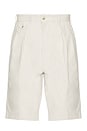 view 1 of 4 2 Pleats Shorts Twill Bio Washed in Cement