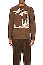 view 3 of 3 Intarsia Sweater in Brown