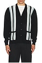 view 3 of 4 Cardigan Stripe in Black