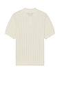 view 2 of 4 Knit Polo Cable in White