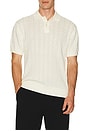 view 3 of 4 Knit Polo Cable in White
