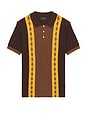view 1 of 4 Knit Polo Stripe Argyle in Brown