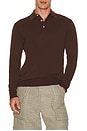 view 3 of 4 Knit Polo 12G in Brown