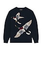 view 4 of 4 Crew Intarsia Duck Pattern Sweater in Navy