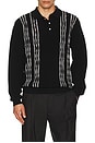 view 1 of 4 Knit Polo Born Stripe 14G in Black