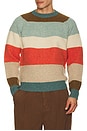 view 1 of 4 Crew Multi Stripe 5g Sweater in Multi