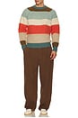 view 3 of 4 Crew Multi Stripe 5g Sweater in Multi