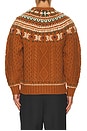 view 2 of 4 Crew Nordic Cable Sweater in Brick