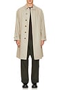 view 4 of 4 Balmacaan Coat Gabardine in Beige