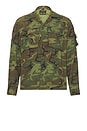 view 1 of 5 Mesh Camo Jacquard Mapping Print Shirt in Camo in Camo(ERDL Camo)