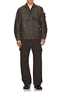 view 3 of 4 Mil Camo Jacquard Shirt Jacket in Brown