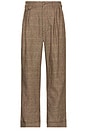 view 1 of 6 2 Pleats Trousers in Glen Plaid Pen Stripe