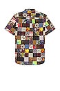 view 2 of 3 Short Sleeve Patchwork Shirt in Patchwork