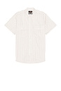 view 1 of 4 Work Short Sleeve Stripe Shirt in White
