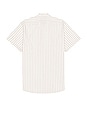 view 2 of 4 Work Short Sleeve Stripe Shirt in White