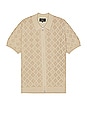 view 1 of 4 Zip Knit Polo Mesh in Beige