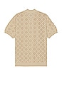 view 2 of 4 Zip Knit Polo Mesh in Beige