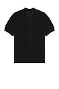 view 2 of 4 Zip Knit Polo Mesh in Black